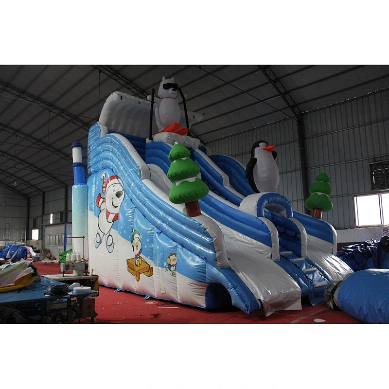 Ice world inflatable water slide