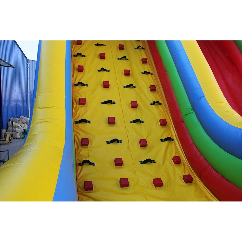 Climbing inflatable slide