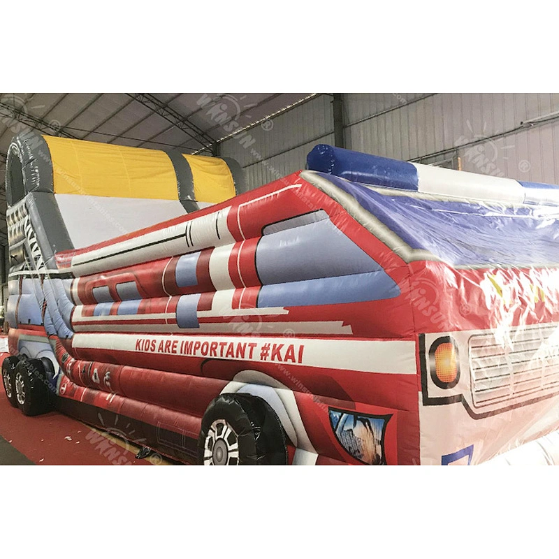 Inflatable Fire Truck Slide