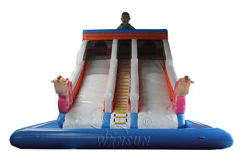 Inflatable Water Slide with airtight pool
