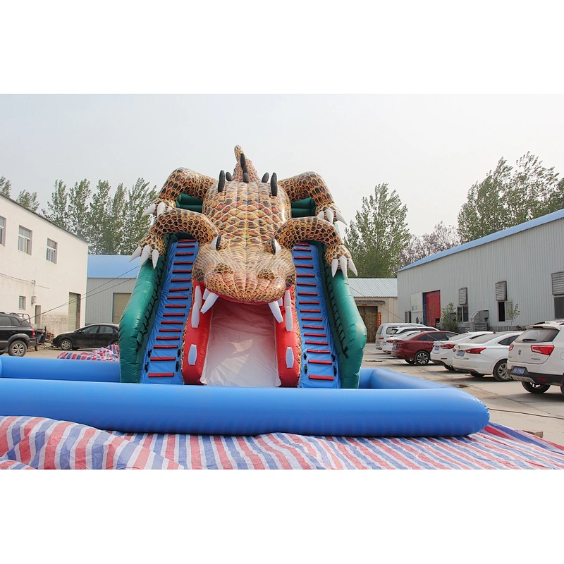 Crocodile Water Slide with Airtight pool