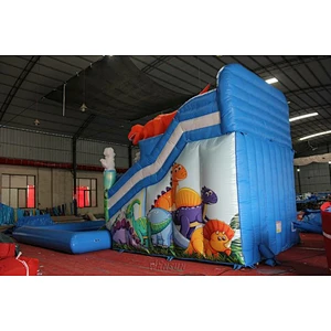 Dinasour Water Slide with airtight pool