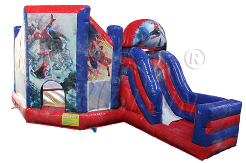 Spiderman Bouncy Castle With Slide