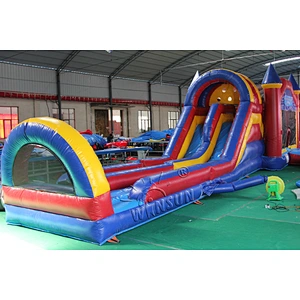 Inflatable Moonwalk with Slip N Slide