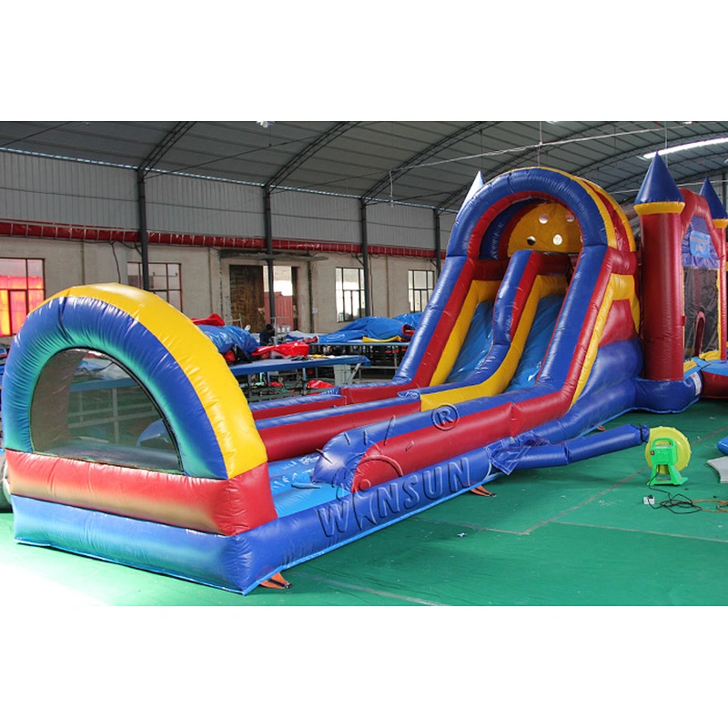 Inflatable Moonwalk with Slip N Slide