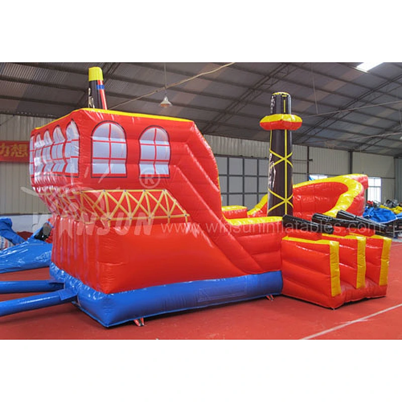 Pirate ship inflatable slide