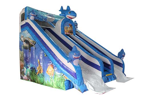 Ocean shark themed water slide