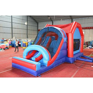 Spiderman Bouncy Castle w Slide