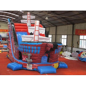 Pirate ship inflatable slide