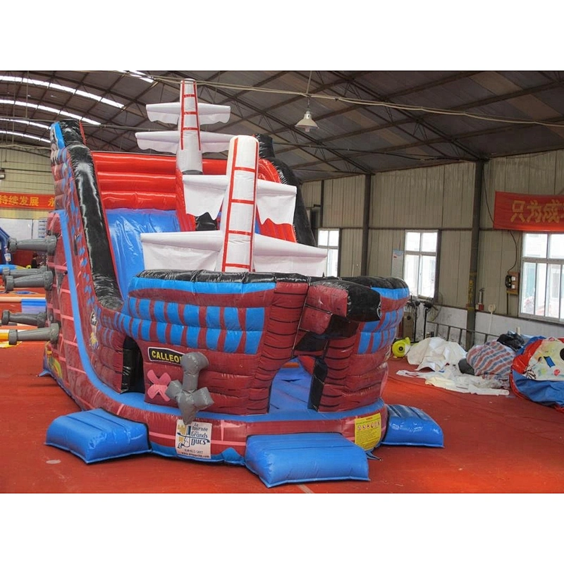 Pirate ship inflatable slide