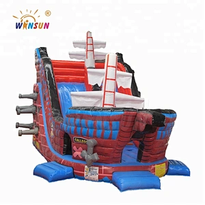 Pirate ship inflatable slide