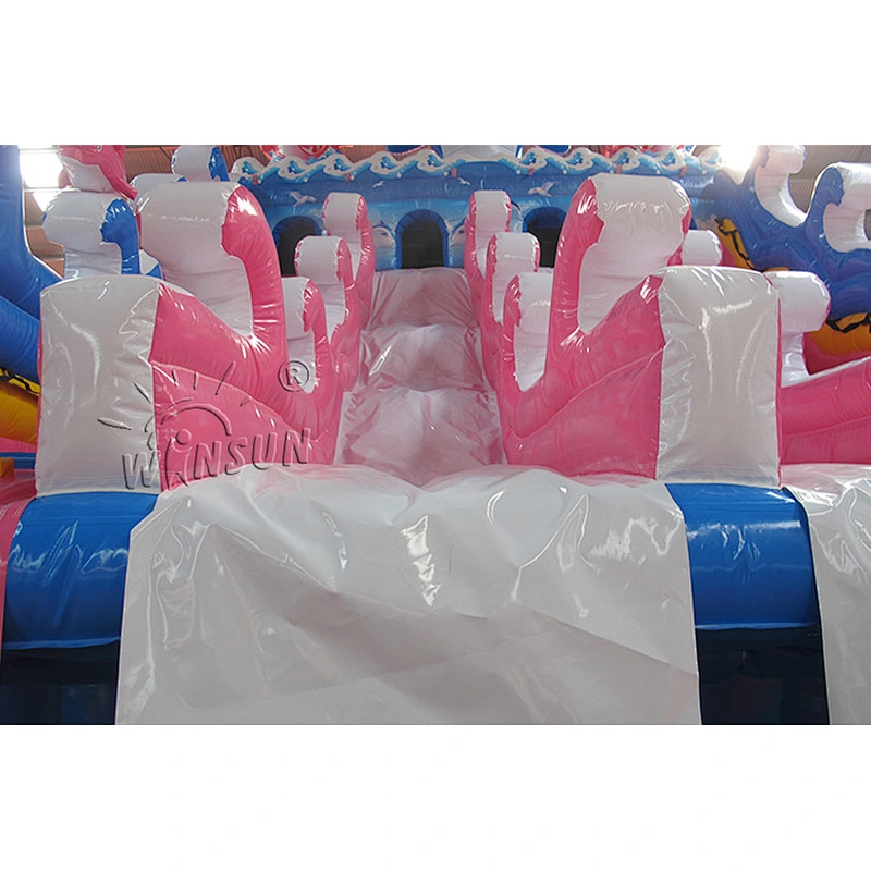 Four Lane Inflatable Water Slide