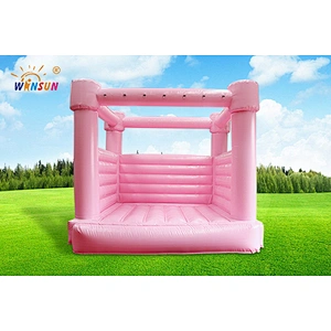 Pink inflatable wedding castle