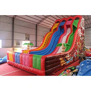 Inflatable Rainbow Four Lane Slide