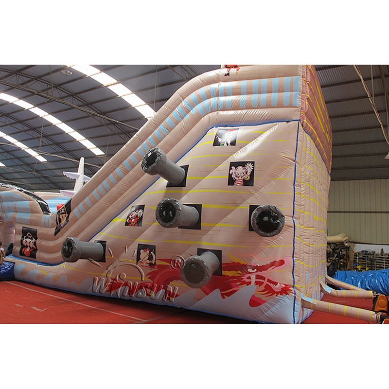 Pirate ship inflatable slide