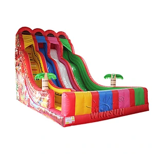 Inflatable Rainbow Four Lane Slide