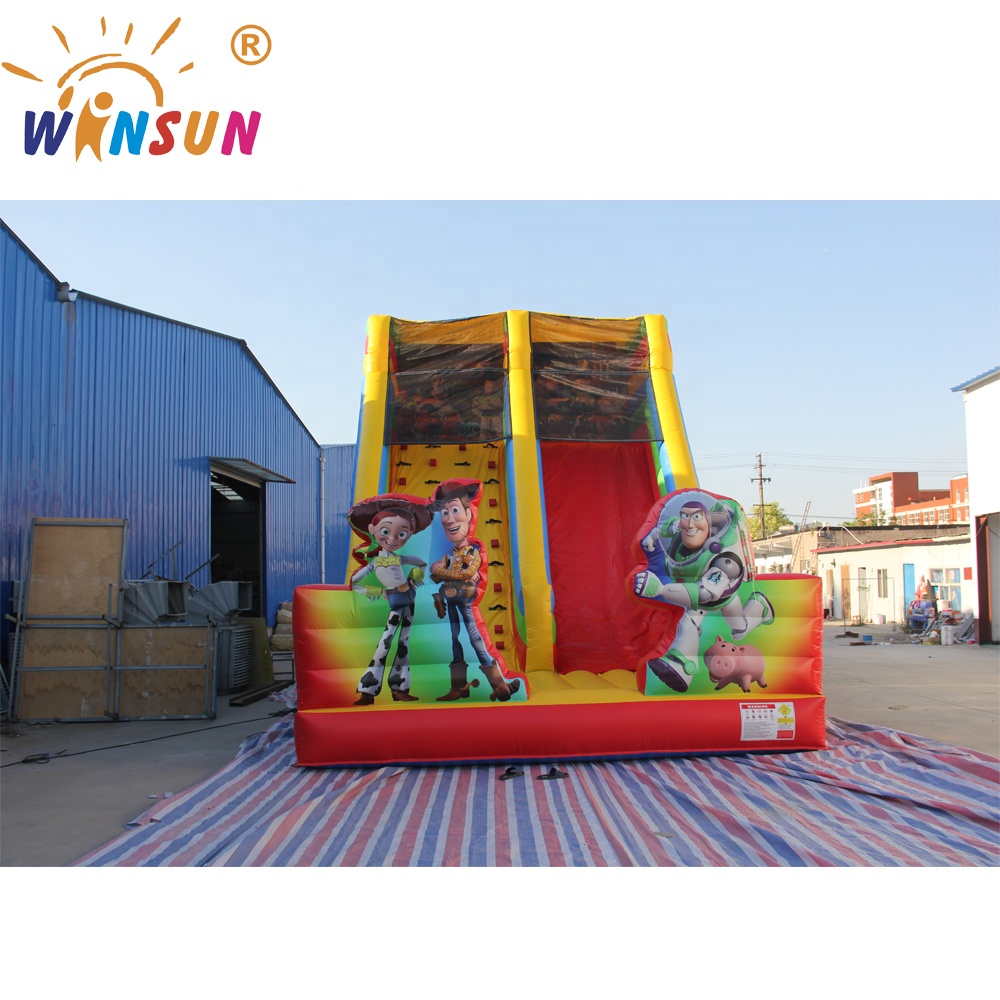 Climbing inflatable slide