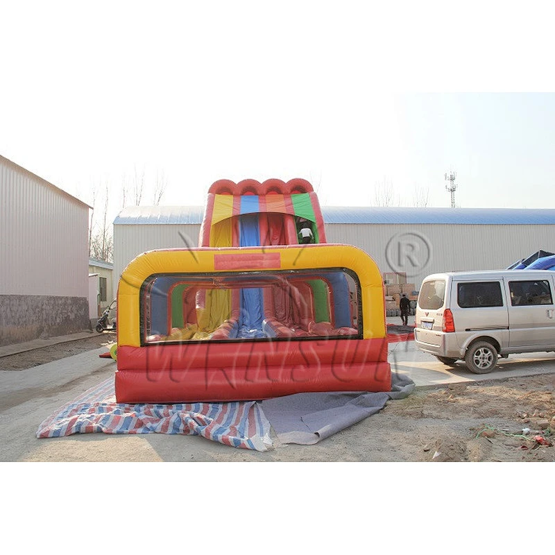 Inflatable Triple Lane Dry Slide
