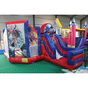 Spiderman Bouncy Castle With Slide