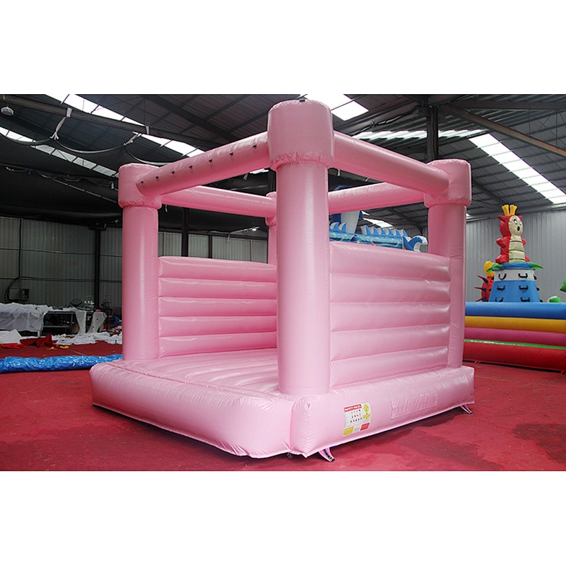 Pink inflatable wedding castle