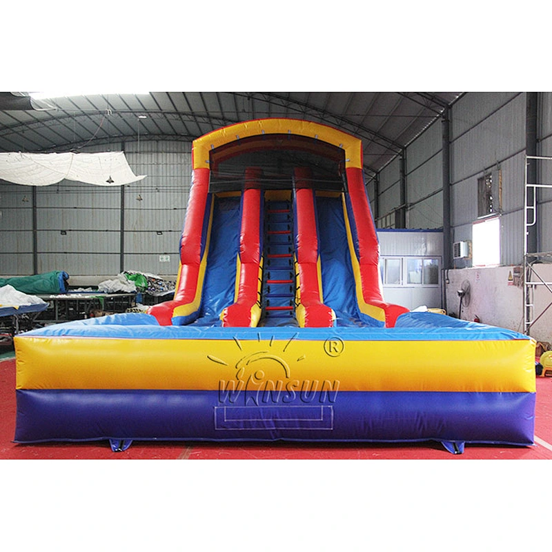 Wet/Dry Inflatable Slide with Pool