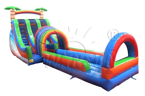 Double Funnel Tunnel Inflatable Water Slide