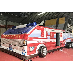 Inflatable Fire Truck Slide