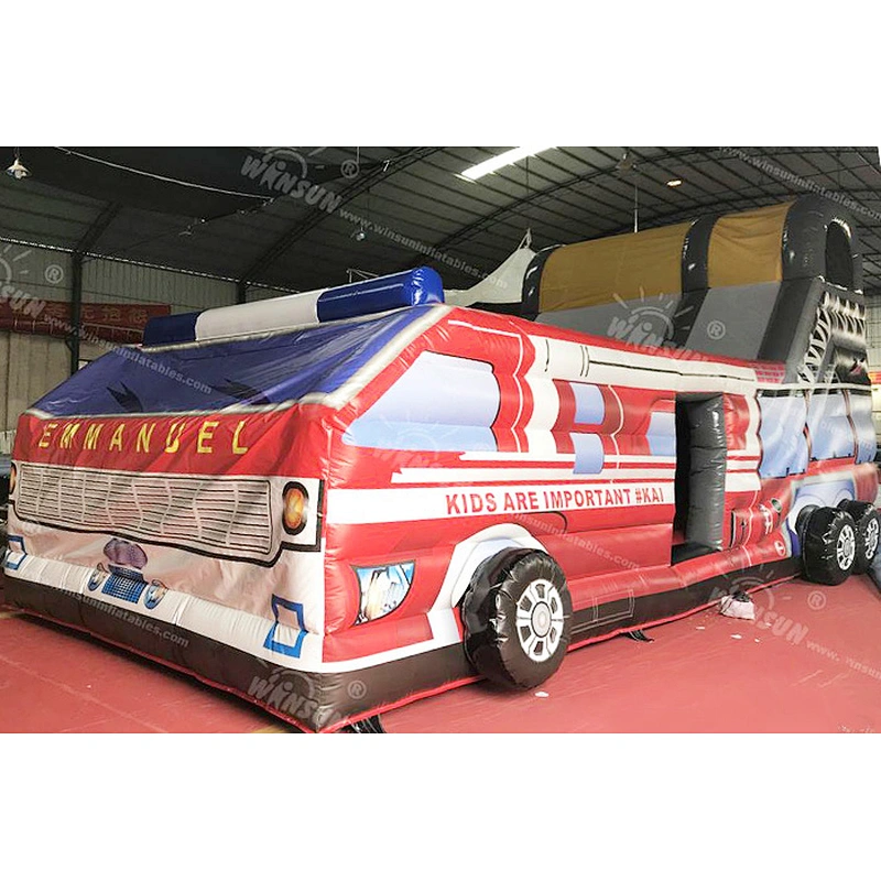 Inflatable Fire Truck Slide
