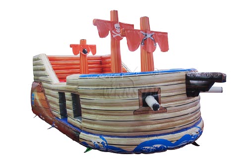 Pirate ship inflatable slide