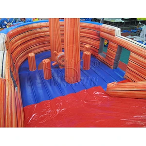 Pirate ship inflatable slide
