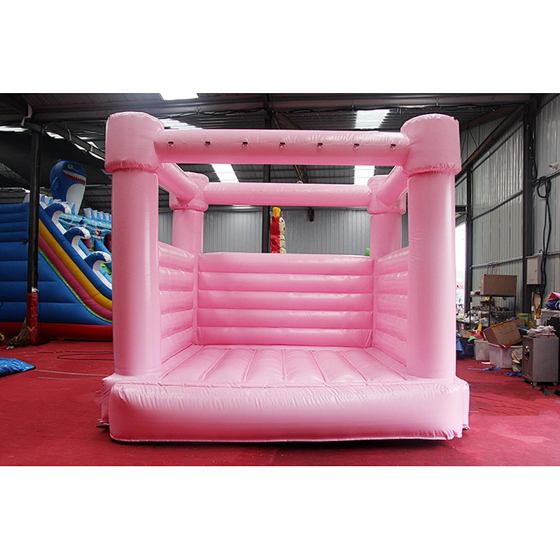 Pink inflatable wedding castle