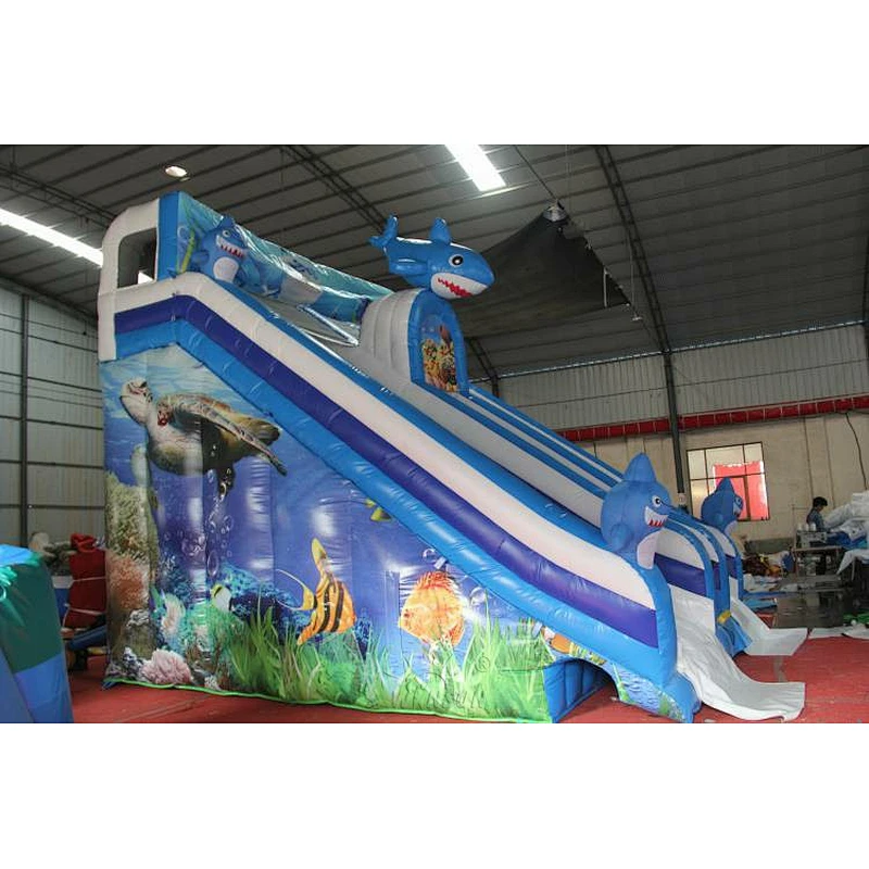 Ocean shark themed water slide