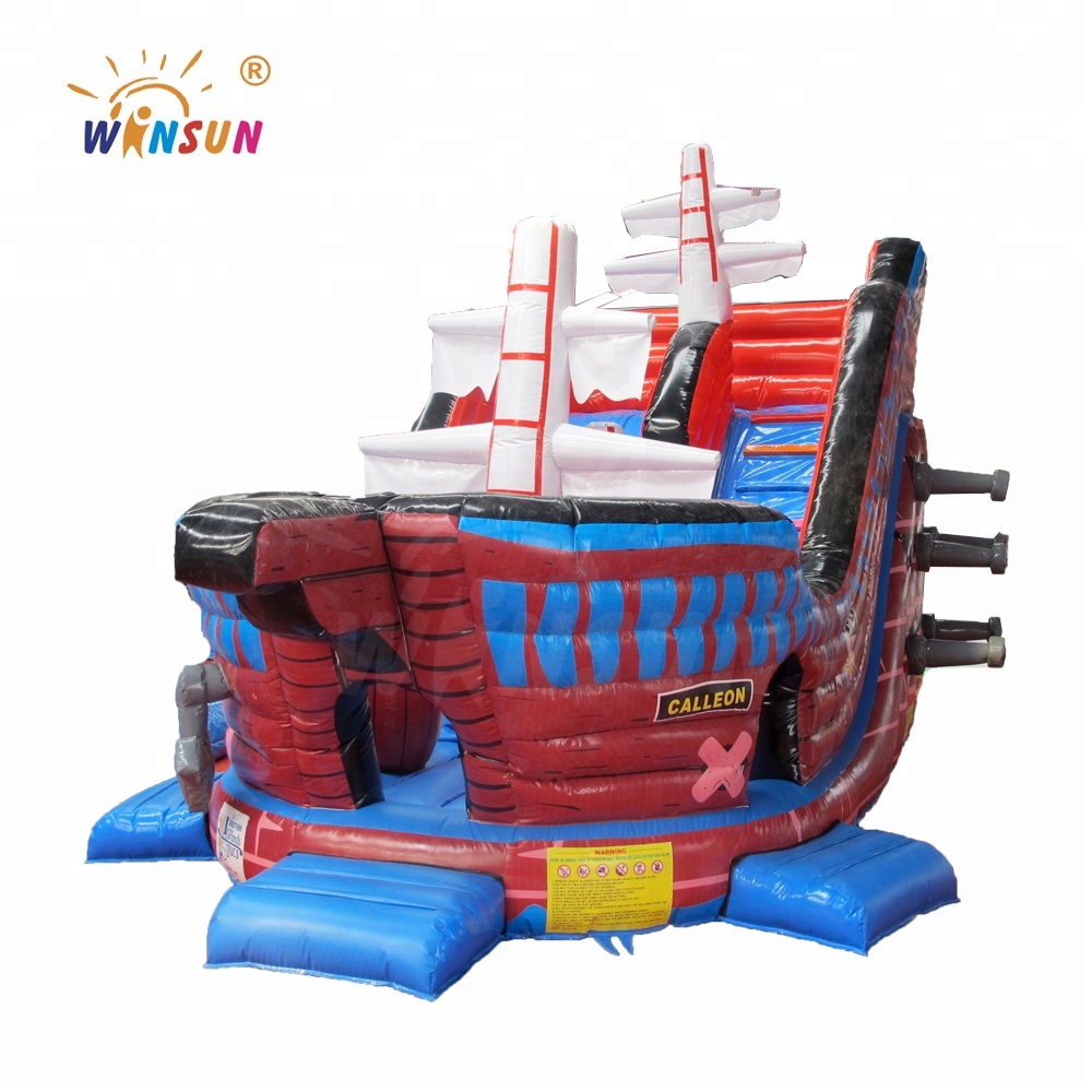 Pirate ship inflatable slide