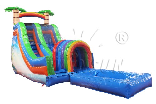 Funnel Tunnel Inflatable Water Slide