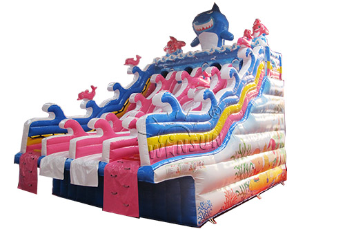 Four Lane Inflatable Water Slide