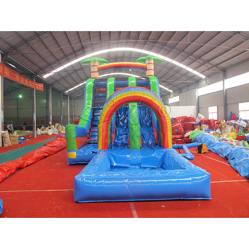 Double Funnel Tunnel Inflatable Water Slide