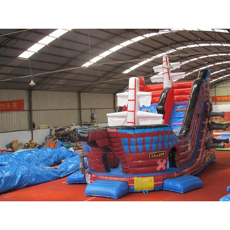 Pirate ship inflatable slide