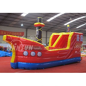 Pirate ship inflatable slide