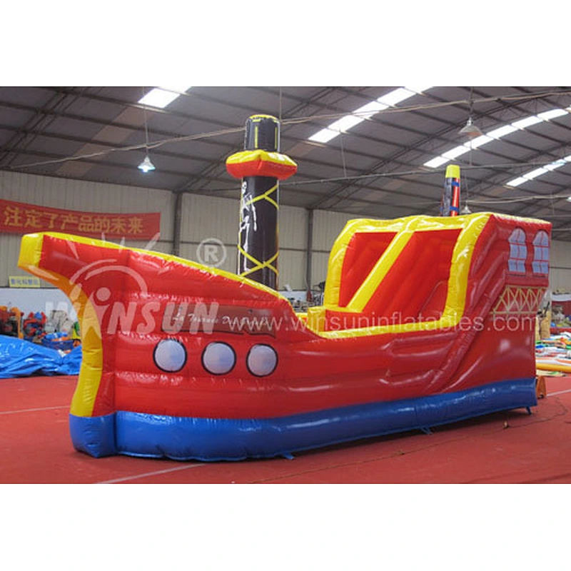 Pirate ship inflatable slide