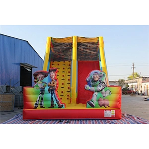 Climbing inflatable slide