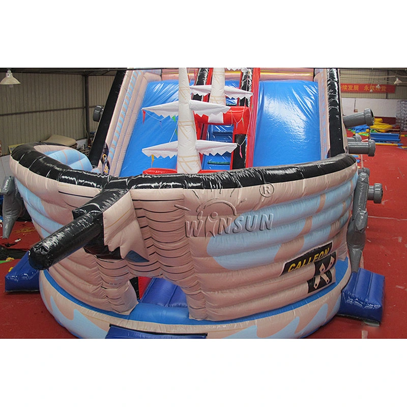 Pirate ship inflatable slide