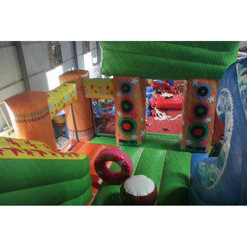 Hawaii themed inflatable combo