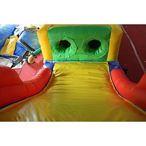 Inflatable obstacle course and slide for kids