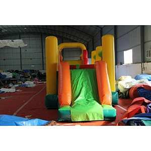 Inflatable obstacle course and slide for kids