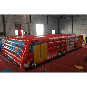 Inflatable Fire Truck Obstacle Course
