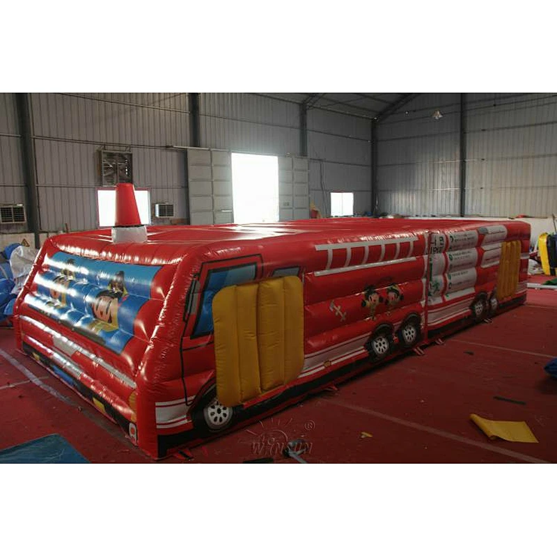 Inflatable Fire Truck Obstacle Course