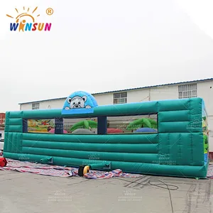 Inflatable Hippo Wipeout Obstacle Course Game