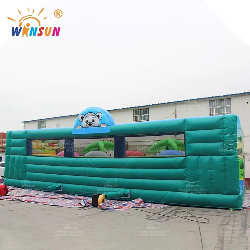 Inflatable Hippo Wipeout Obstacle Course Game