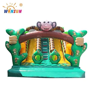 Jungle Monkey Inflatable Slide