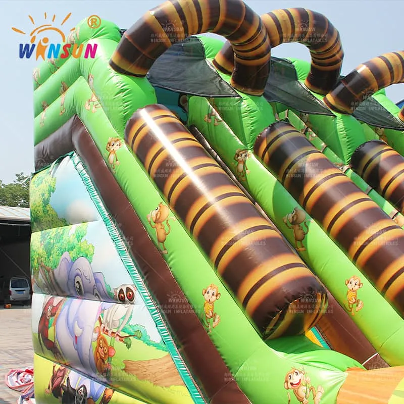 Jungle Monkey Inflatable Slide